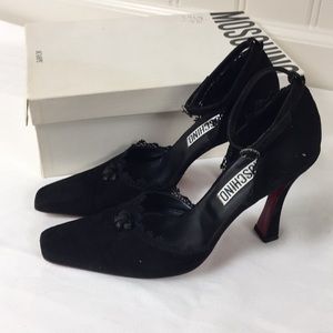 Moschino black suede shoes